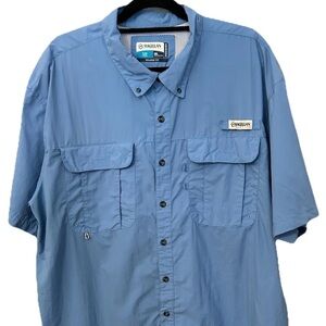Magellan Outdoors Short-Sleeve Button-Down Shirt - Light Blue